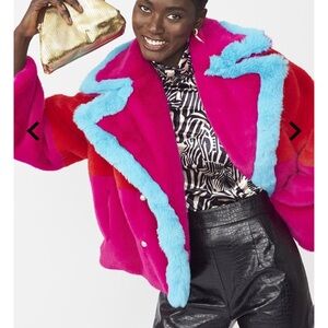 Gorgeous Jayley Collection faux fur oversized coat